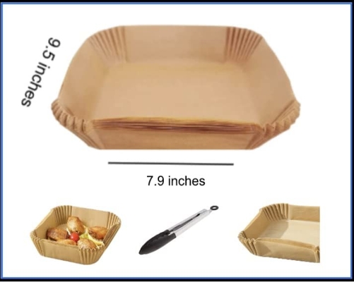 High Temperature Resistance Air Fryer Liners Square 35 - 40g Airfryer Baking Paper