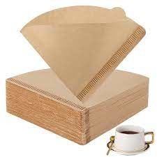 V Shaped Coffee Filter Virgin Wood Pulp Cone Coffee Filters 100 Count Disposable For Pour Over Coffee Brewing Experience