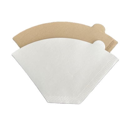 White Flat Bottom Shape Wave Flat Bottom Coffee Filter Wood Pulp